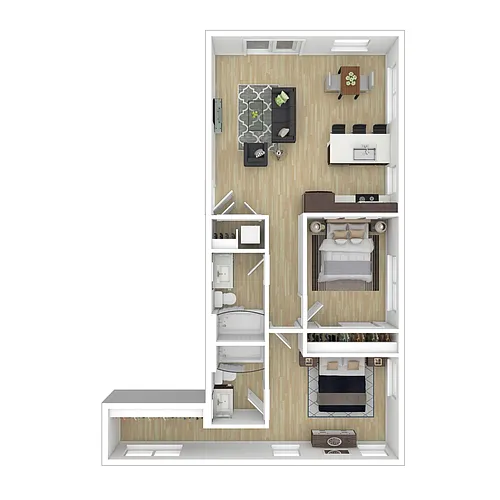 Floor plan 2B-D