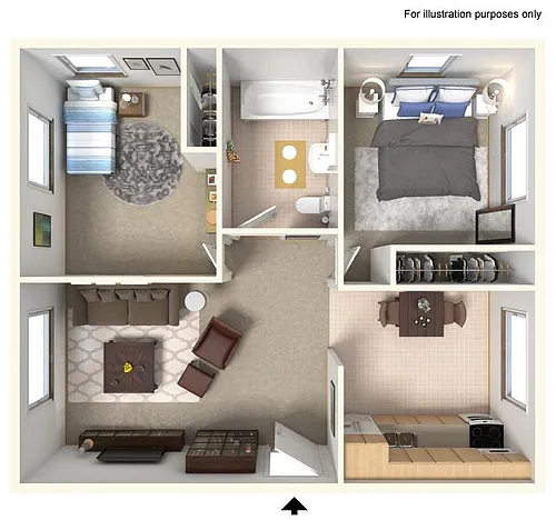 Floor plan 2 Bedroom