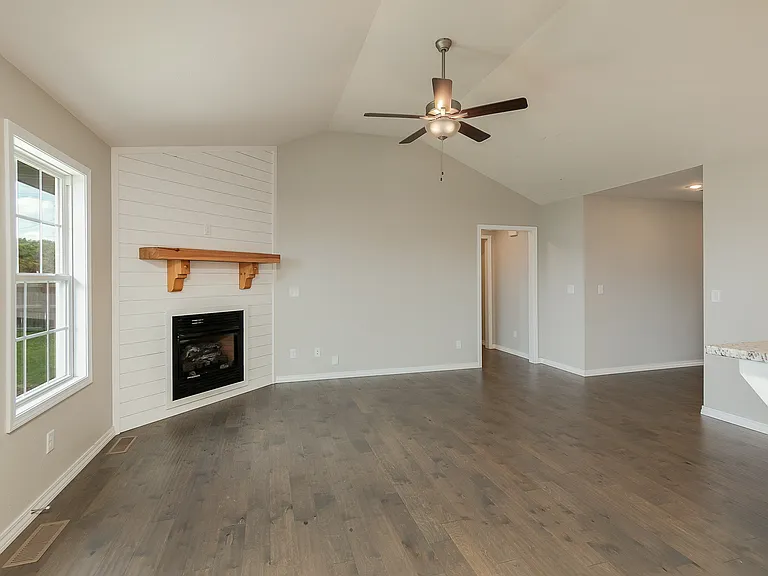 ceiling fan and upgraded, hard surface flooring