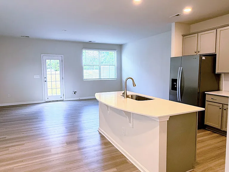 Spacious kitchen + living space