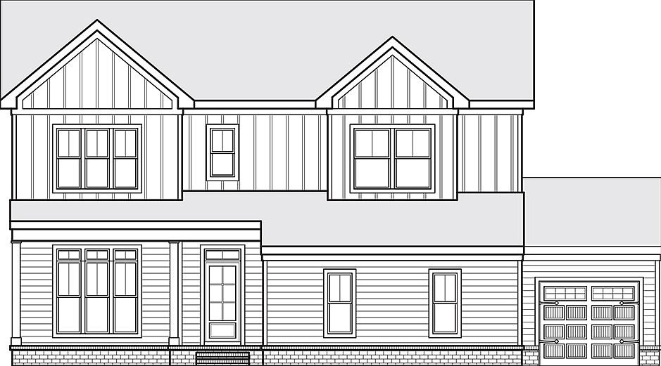 Oxford Farmhouse Front Elevation o Rutherford Community, Columbia TN