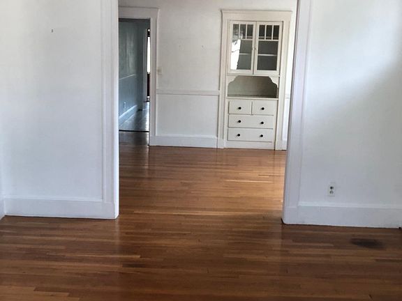 Dining room has a built in hutch