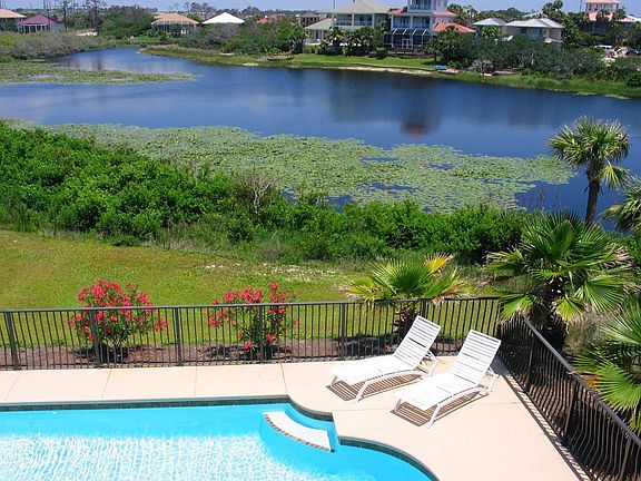 View of Lake and Pool from Balcony