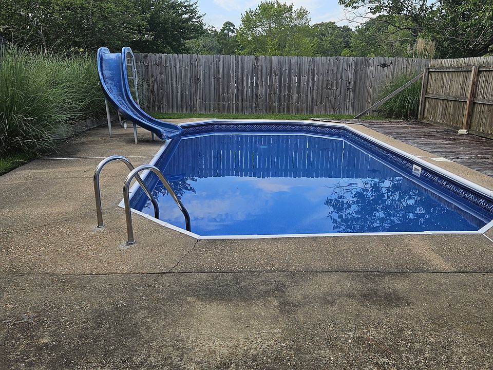 Saltwater pool and private backyard