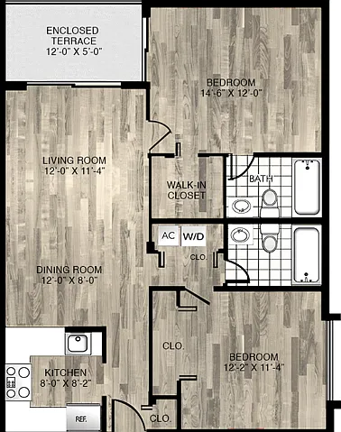 Model B | 2 Bedrooms, 2 Bathrooms Model B | 2 Bedrooms, 2 Bathrooms