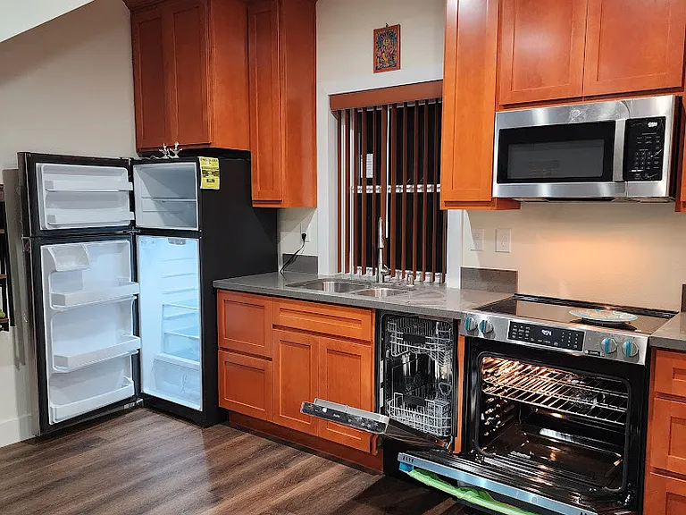 Kitchen, with all the electrical appliances.