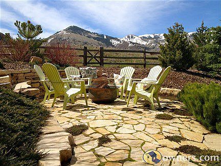 Gas fireplace & views
