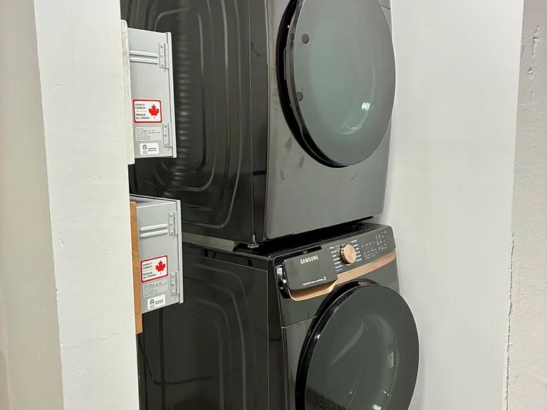 Coin operated laundry in building