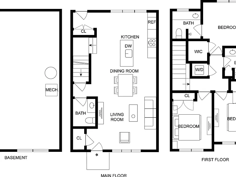 3BD x 2.5BA Townhome Floorplan 3BD x 2.5BA Townhome Floorplan