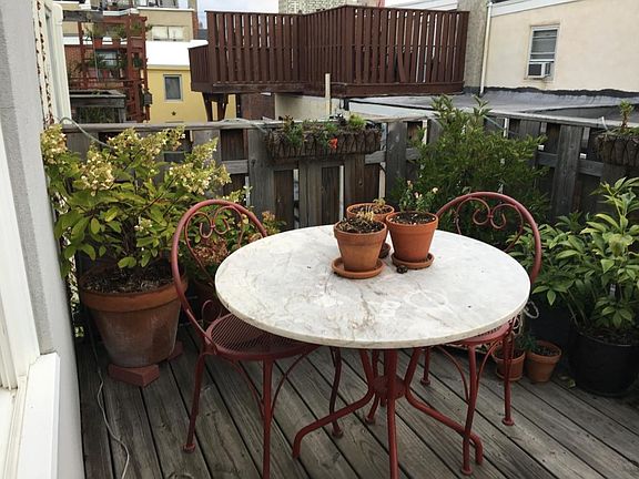 Deck on third floor.