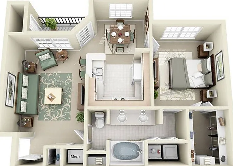 1 Bedroom | 1 Bath | 799 SF 1 Bedroom | 1 Bath | 799 SF