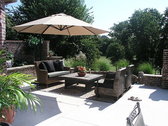 firepit and koi pond