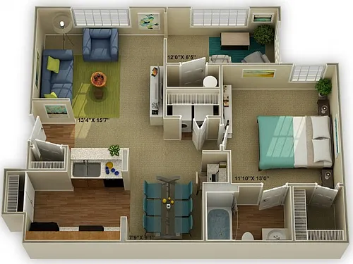 Floor plan The Oakwood Sunroom