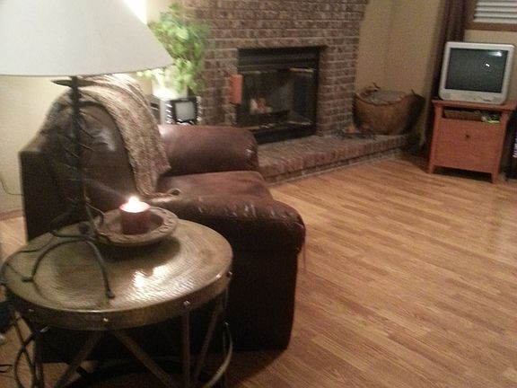 downstairs