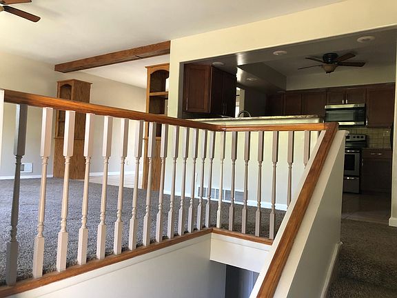 Front entry - up to main level and down to ground floor/garage level