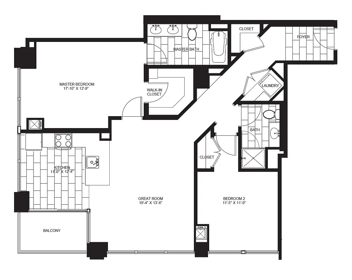 Floor plan Two Bedroom B4