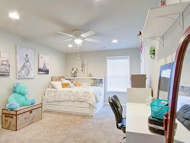 Secondary bedroom #1 that attaches to the Jack-n-Jill bathroom. Walk in closet