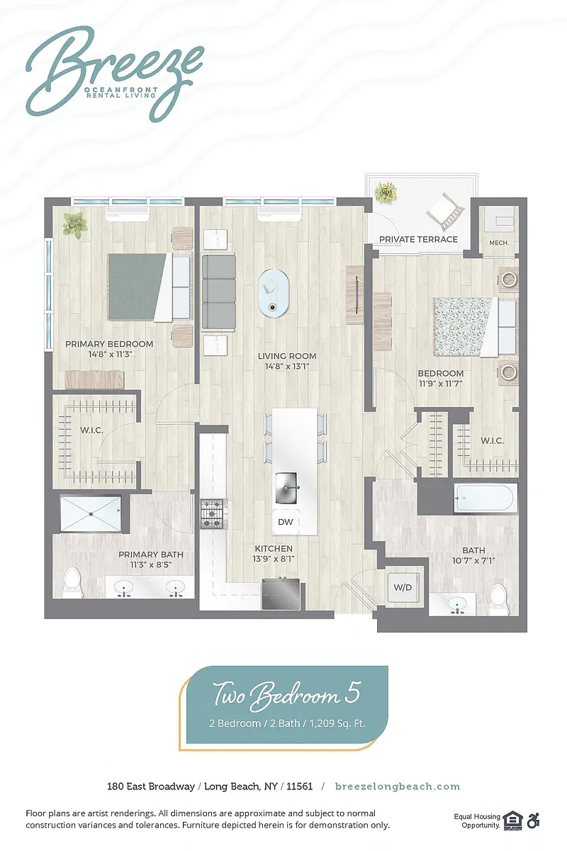 Floor plan B5 - Two Bedroom