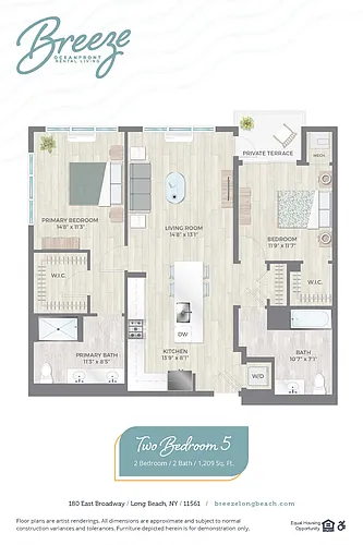 Floor plan B5 - Two Bedroom