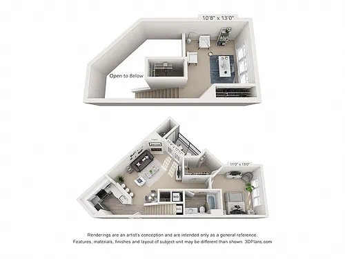 Floor plan Ashford Loft - Renovated
