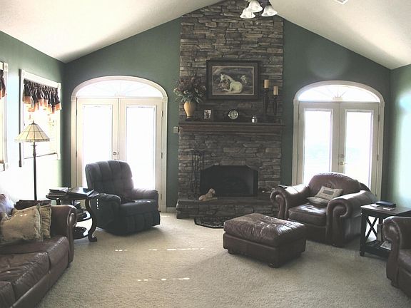 Family room with fireplace