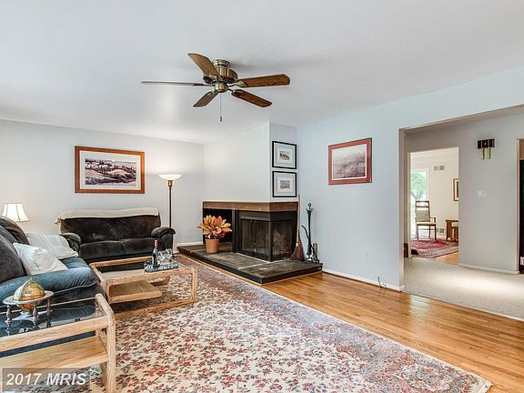 Spacious Living Room with Fireplace