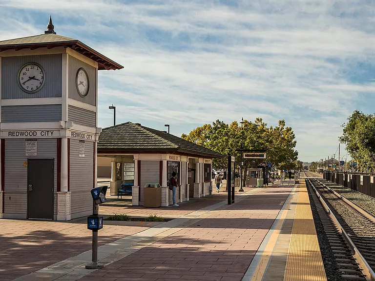 Take advantage of public transportation with the nearby CalTrain commuter rail