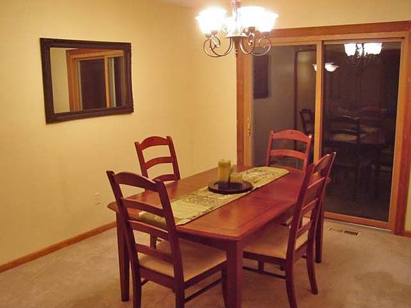 The Living Room Opens to an attractive Dining Room
