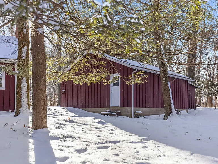 View from rear of home toward the side of the detached garage