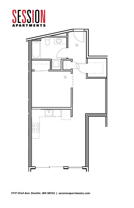 Floor plan Open 1x1 - B9