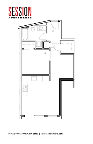 Floor plan Open 1x1 - B9