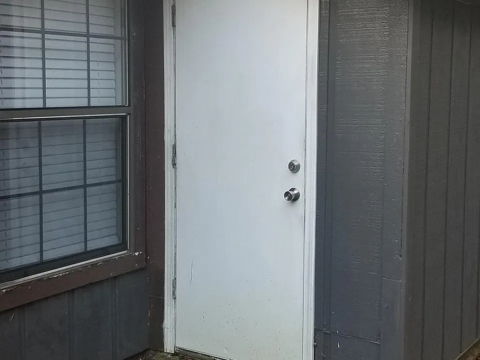 Storage room in rear of apartment