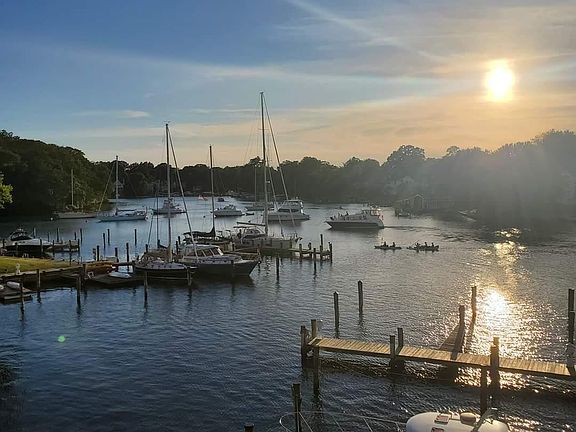 Sunset view of spa creek from deck