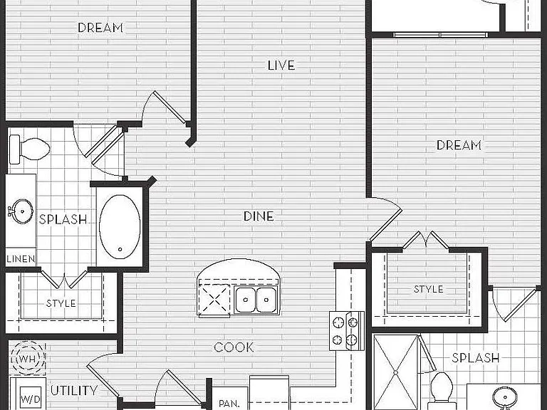 Dalian 151 - B2 - 2 Beds - 2 Baths - 1014 Sq. ft.