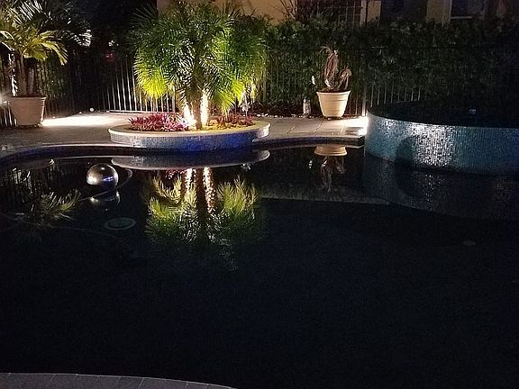 Nighttime pool