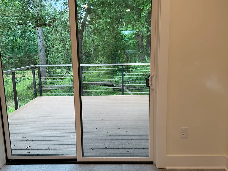 View to deck from dining room