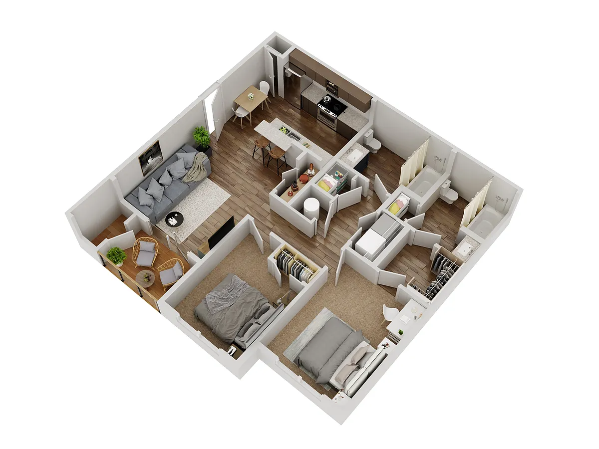 Floor plan 2X2 S