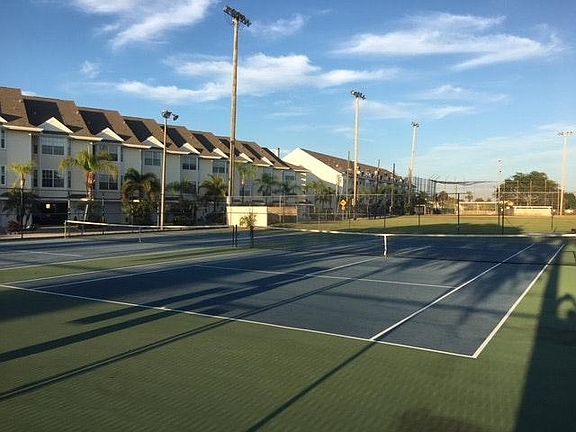 public tennis courts across the street
