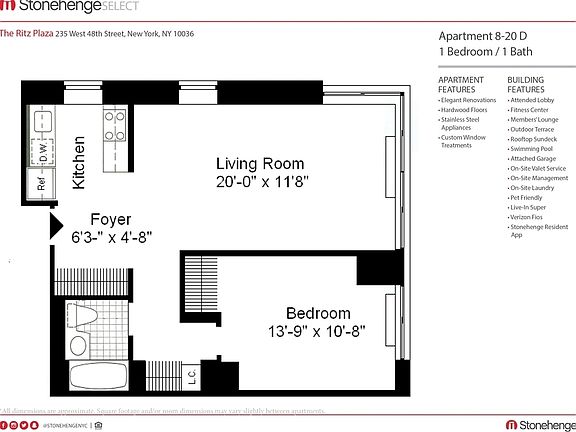 2nd image of 235 W 48th St APT 9D
