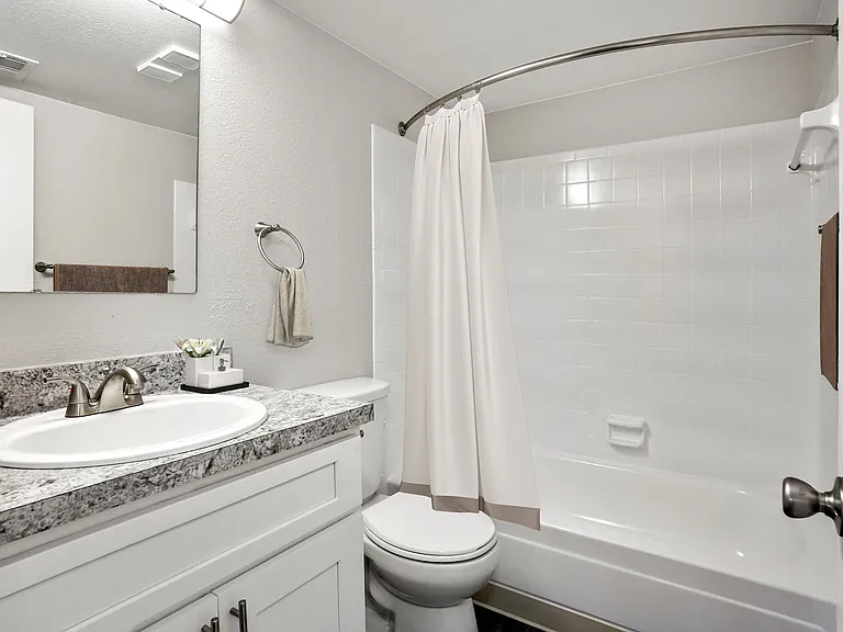 A Bathroom at Horizon East Apartments