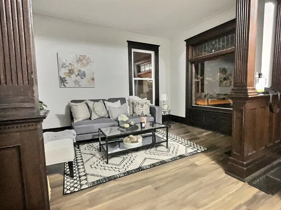 main living area with gorgeous picture window