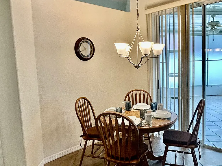 Breakfast Table with access to Sun Room and Ping Pong Table