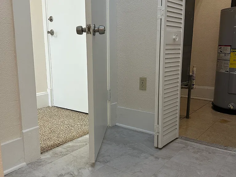 Bathroom, closet and hall