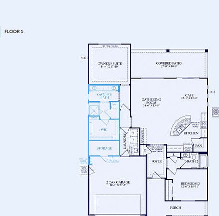 Hideaway Floor Plan, Quick Move-In Home, Floor 1