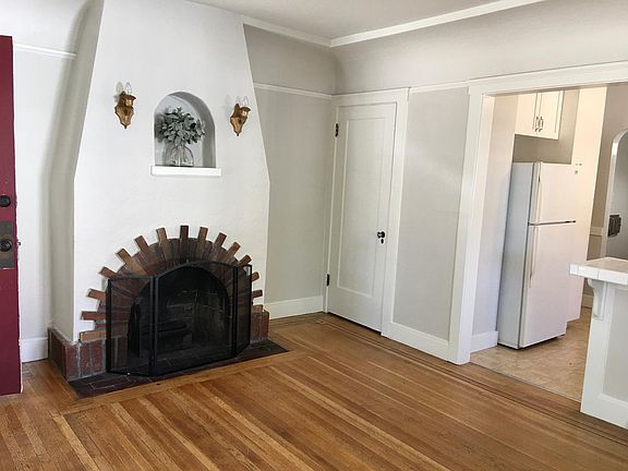 Fireplace and storage closet