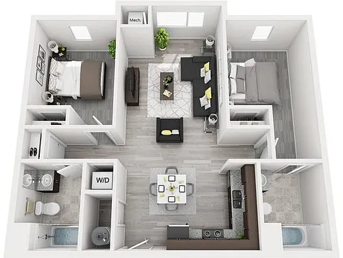 Floor plan 2-Bedroom