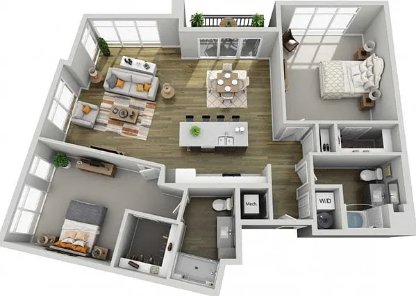 Floor Plan 2I | State Street Station | Apartments in Wauwatosa, WI Floor Plan 2I | State Street Station | Apartments in Wauwatosa, WI
