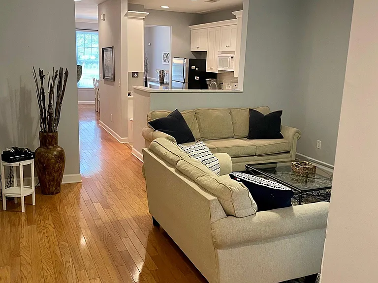 Living room open to kitchen