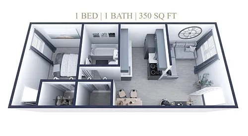 Floor plan One Bedroom