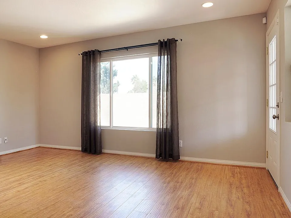 Living area from Hallway. Entry door on right.
